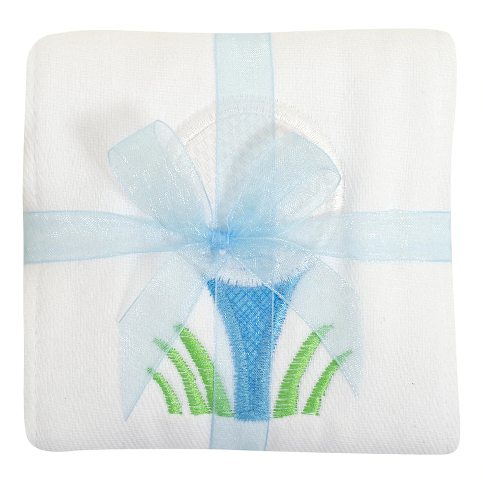 Golf Burp Cloth- Blue