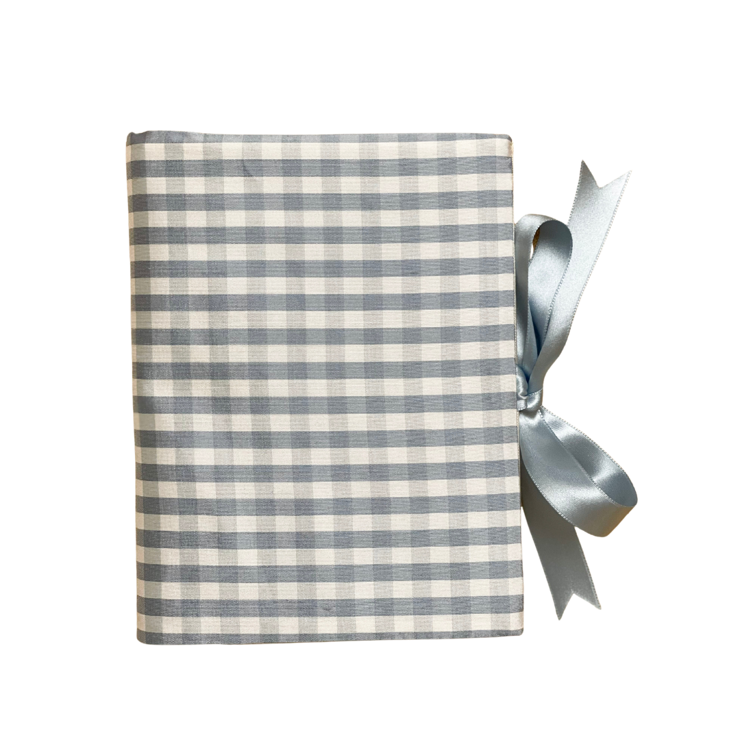 Blue Baby Check Photo Album Book