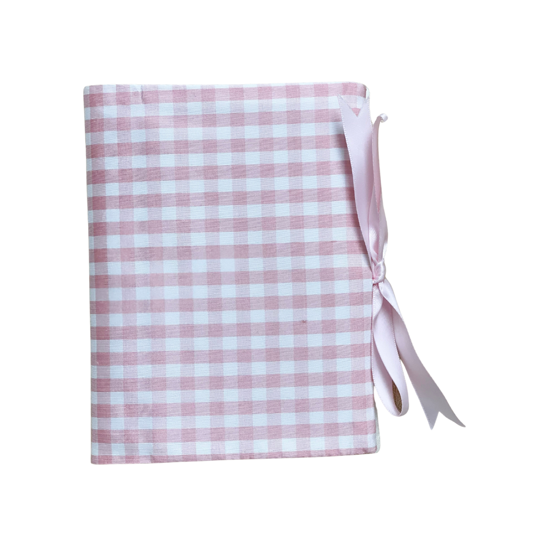 Pink Baby Check Photo Album Book