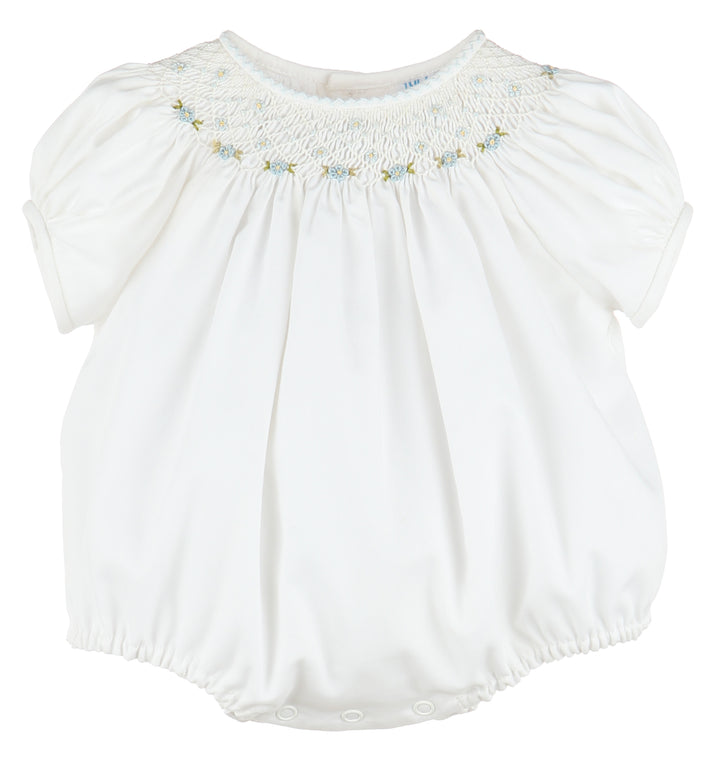 Smock White Bubble with Blue