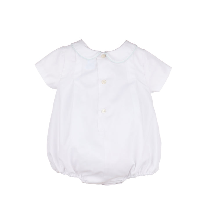 Boy Bubble Smock Tabs- White