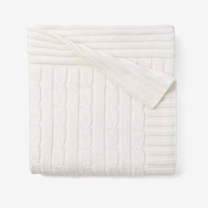 Cable Knit Cotton Blanket