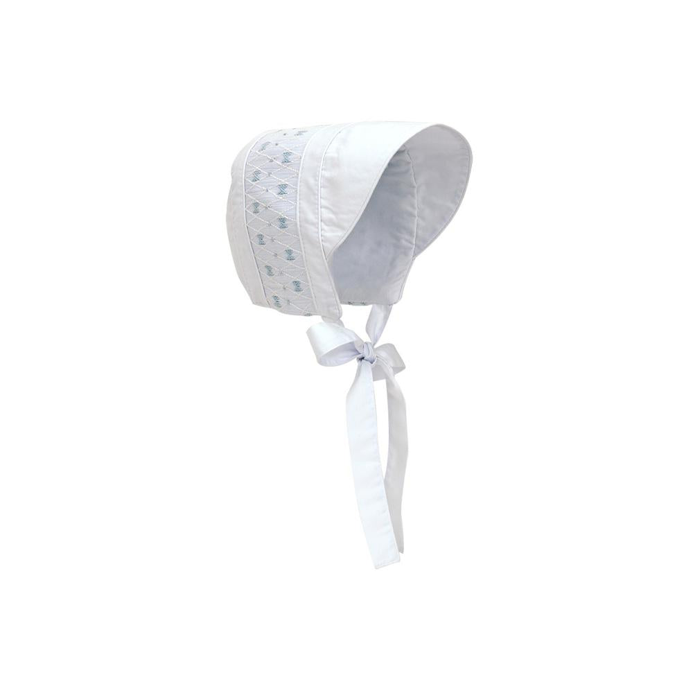 Sweetly Smocked Bonnet - Buckhead Blue