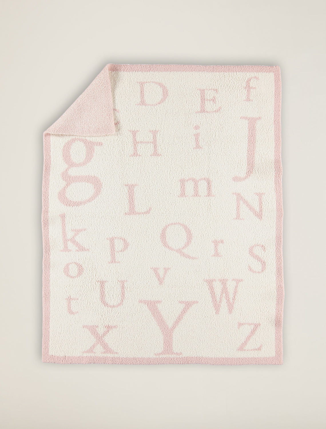 Barefoot Dreams CozyChic in The Wild Baby Blanket, Dusty Rose/Cream