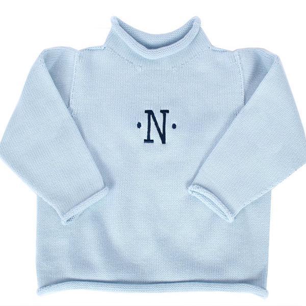 Jersey Rollneck Sweater - Blue