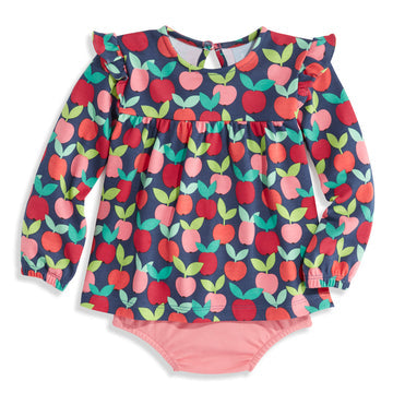 Peyton Pima Bloomer Set- Apples
