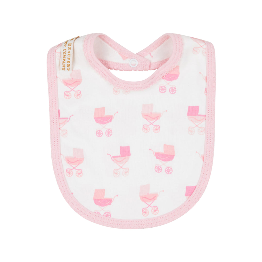 Burp Me Bib- Pram Parade (Pink)
