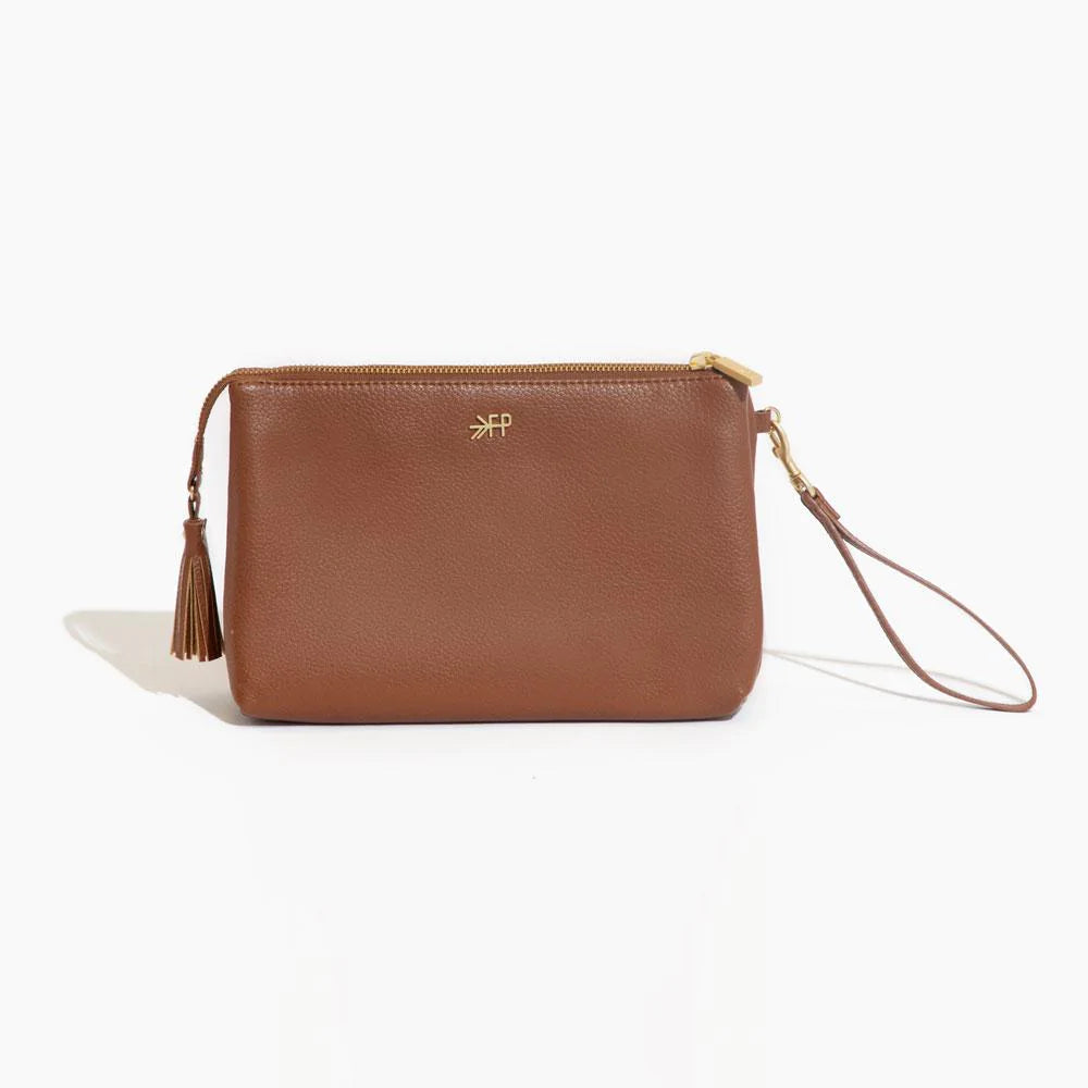 Cognac Classic Zip Pouch