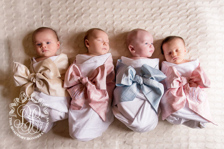 Silk Bow Swaddle - Pearl Strand Silk