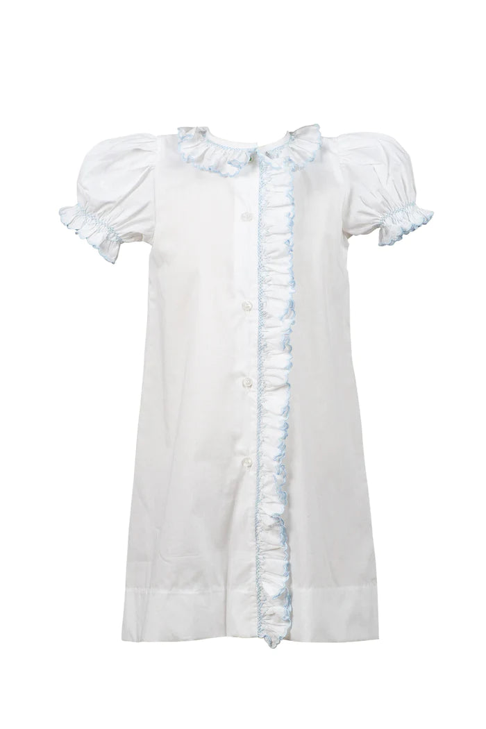 Blue Evelyn Smocked Gown