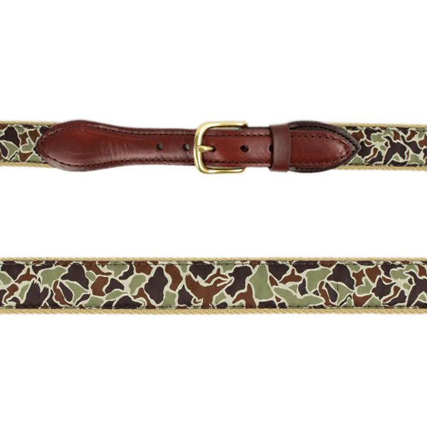 Green Camo on Khaki Belt