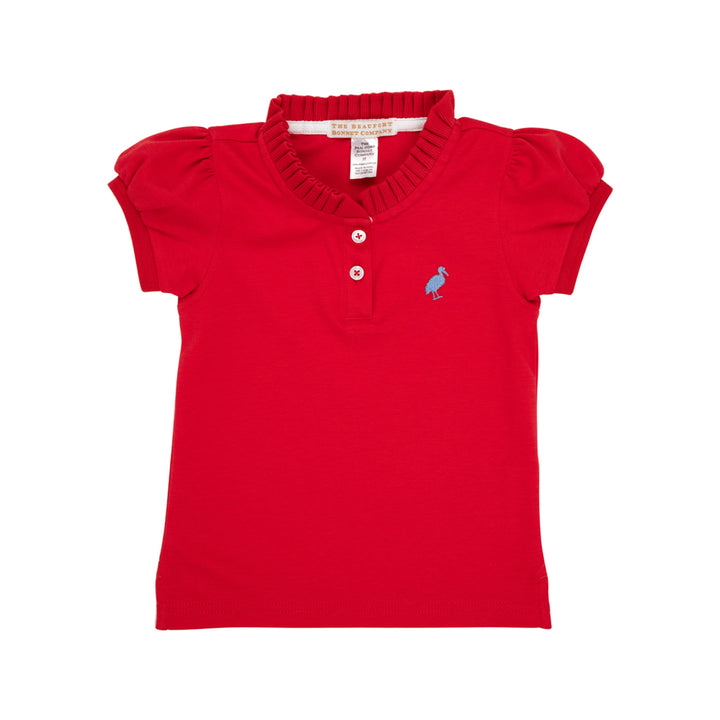 Little Miss Prim and Proper Polo - Richmond Red