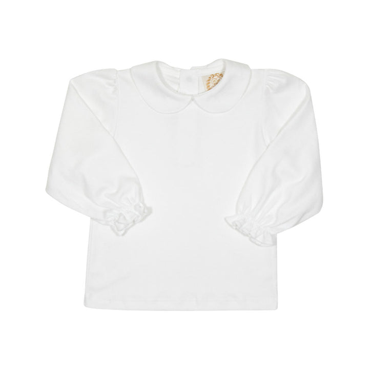 Maude's Peter Pan Collared Long Sleeve Shirt - Worth Avenue White