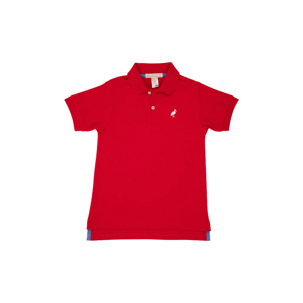Prim & Proper Polo - Richmond Red With Worth Avenue White Stork