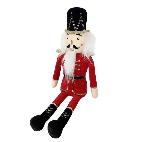 Plush Nutcracker Shelf Sitter Red
