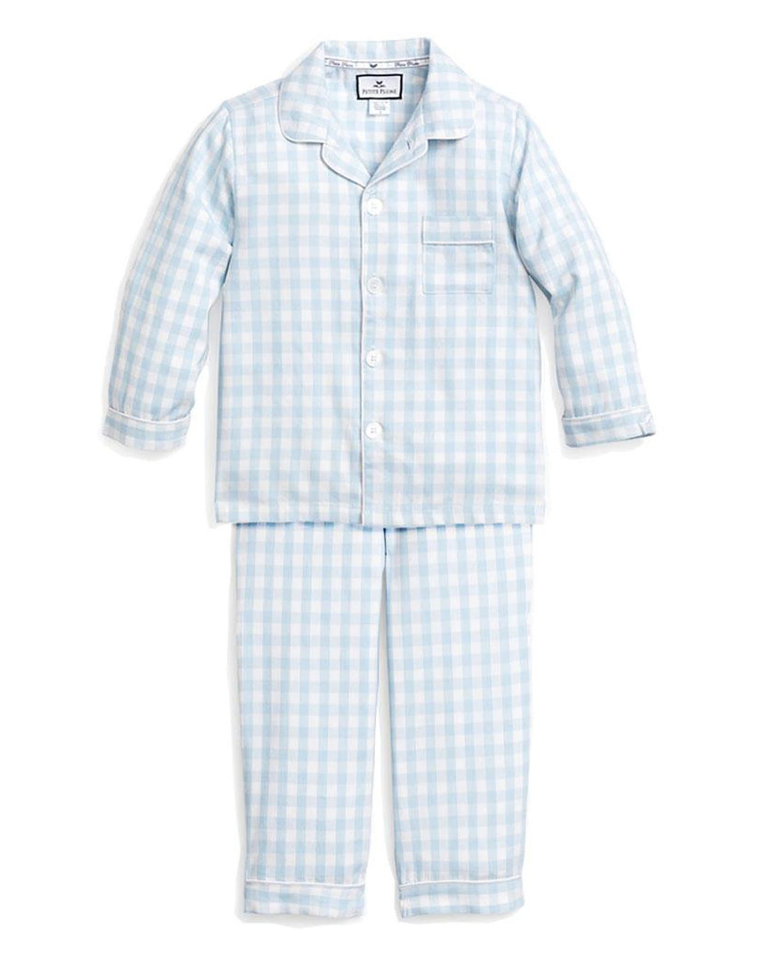 Light Blue Gingham Pajama Set