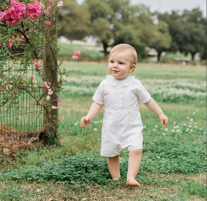 Vintage White Ruffled Bobbysuit
