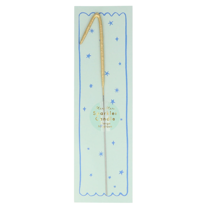 Gold Sparkler Number Candle