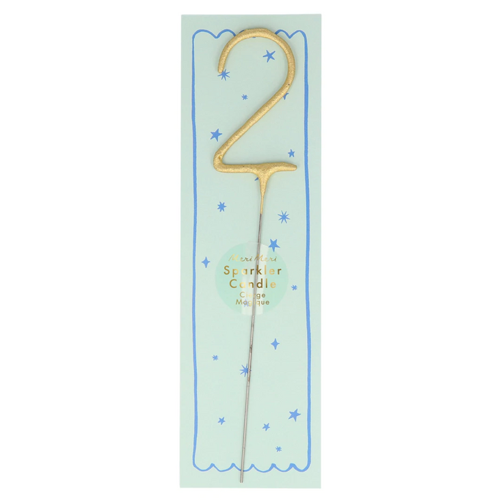 Gold Sparkler Number Candle