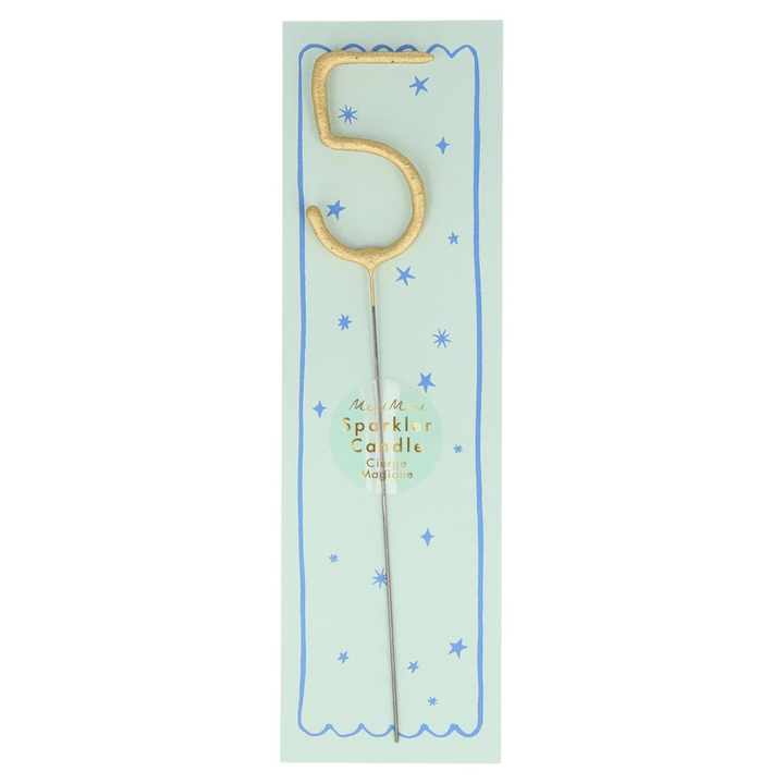 Gold Sparkler Number Candle