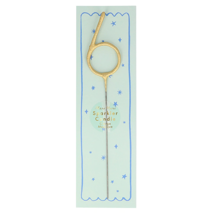 Gold Sparkler Number Candle