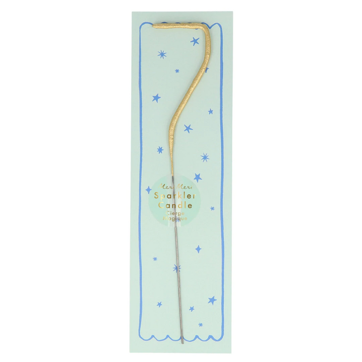 Gold Sparkler Number Candle