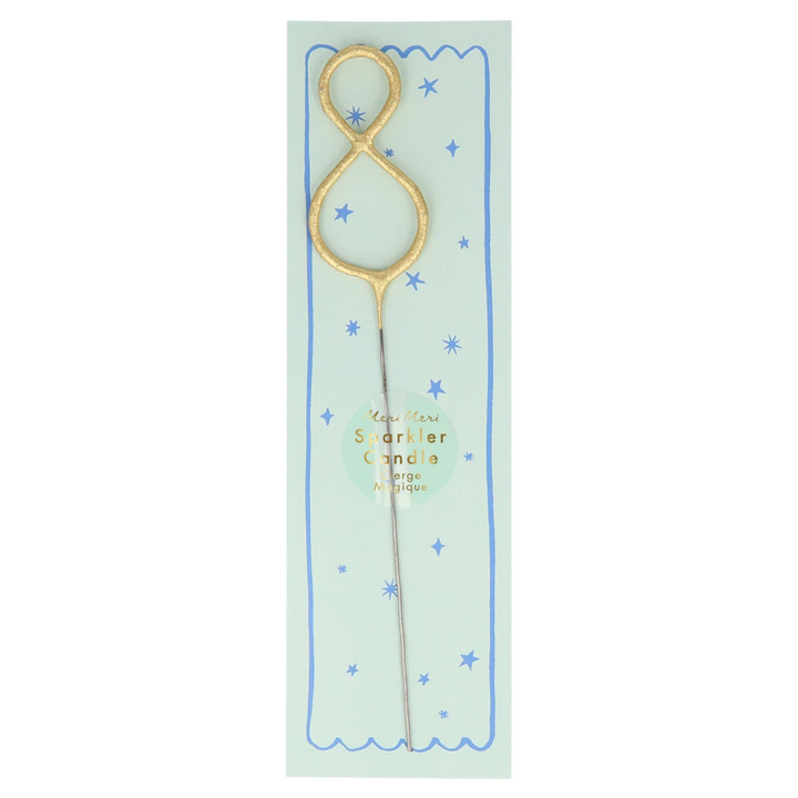 Gold Sparkler Number Candle