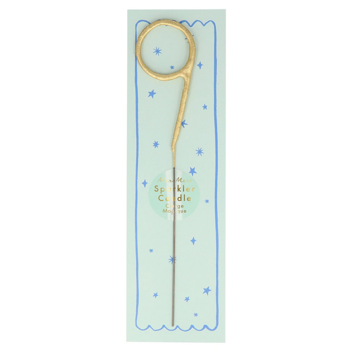 Gold Sparkler Number Candle