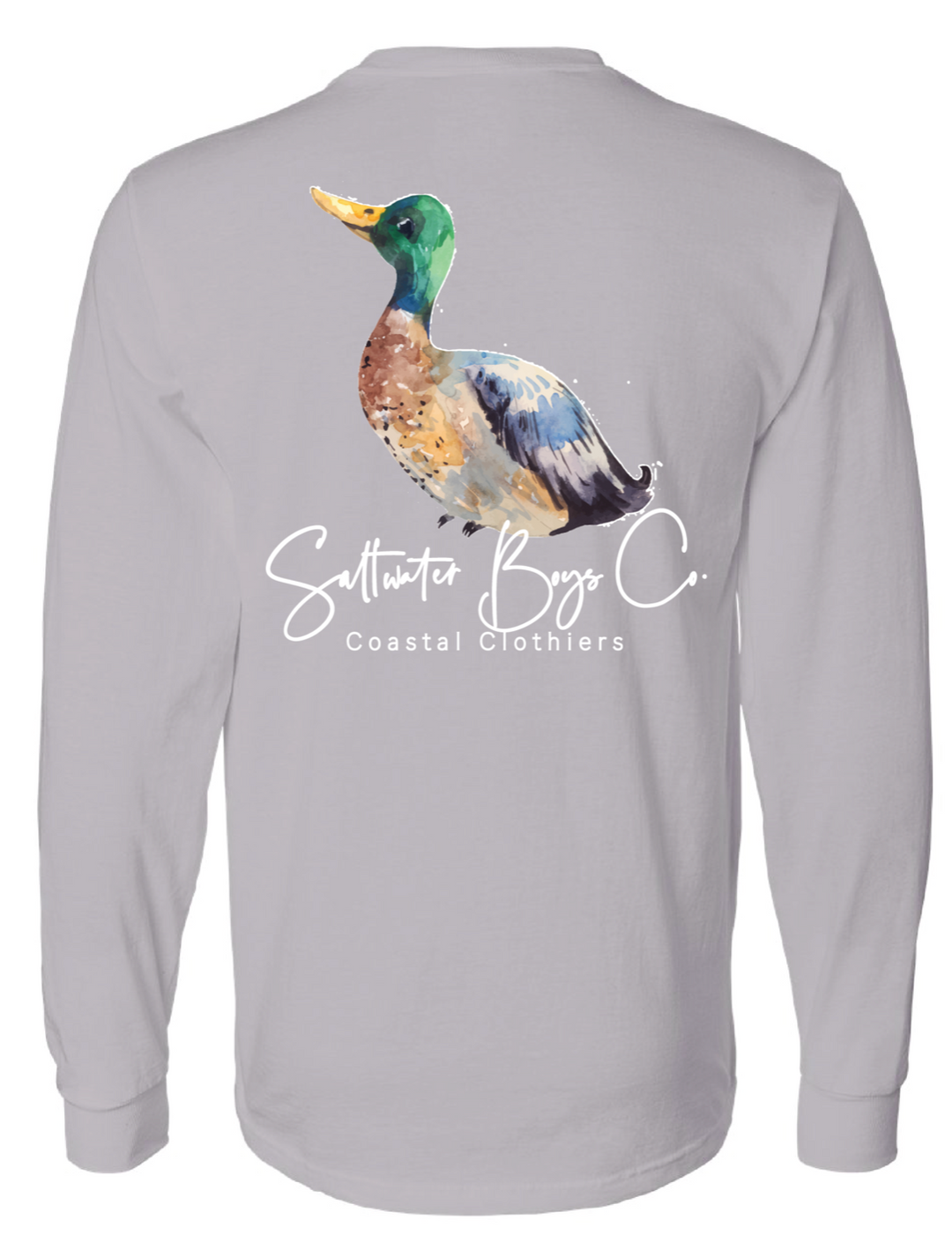 Drake Mallard Long Sleeve Tee- Grey