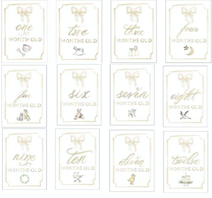 Month By Month Baby Cards