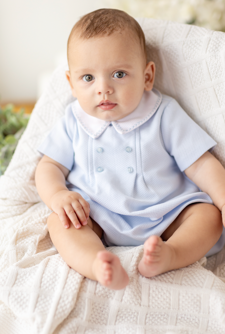 Boy Bubble with Stitches- Blue