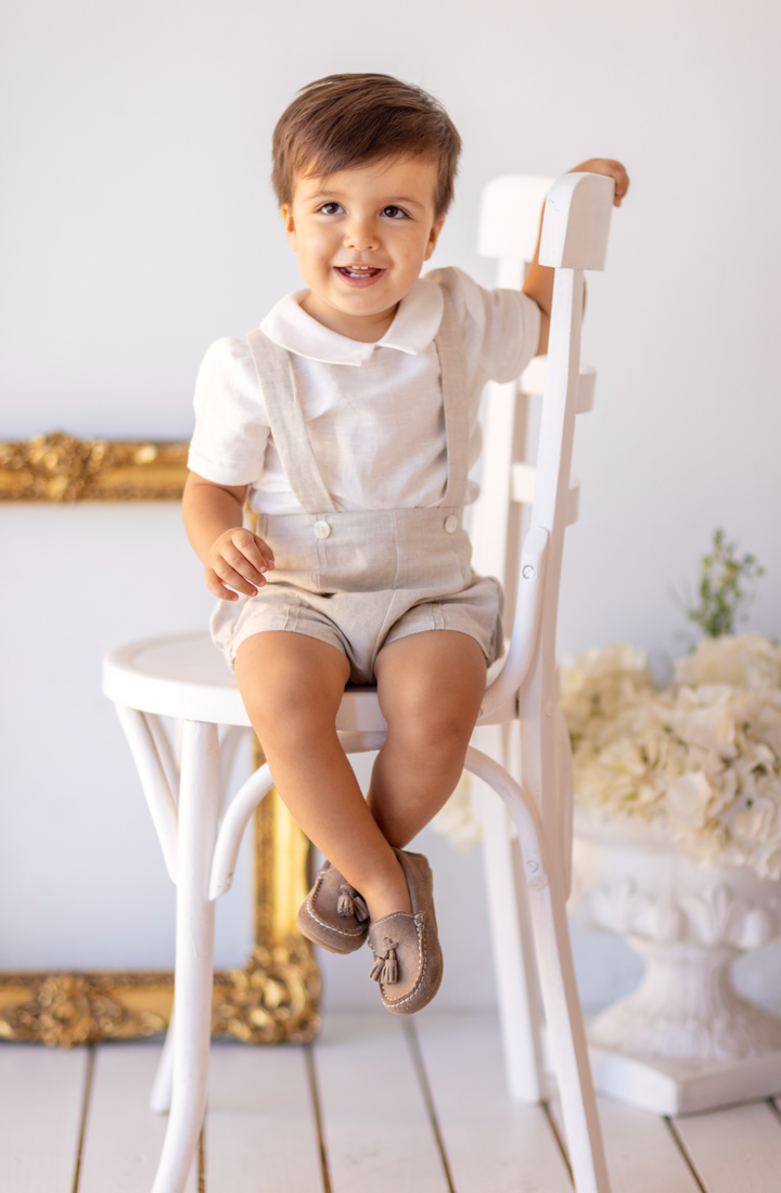 Lovers Linen Boy Set- Beige