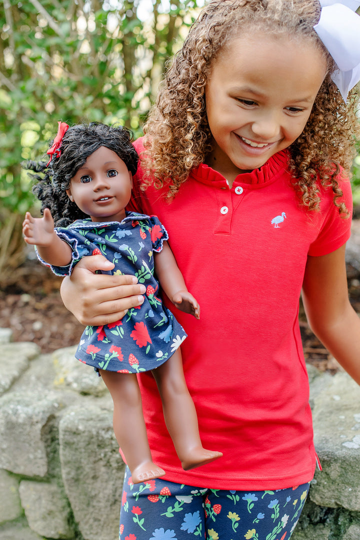Little Miss Prim and Proper Polo - Richmond Red
