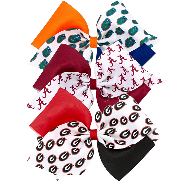 Small College Colorblock Bow, Two Sizes