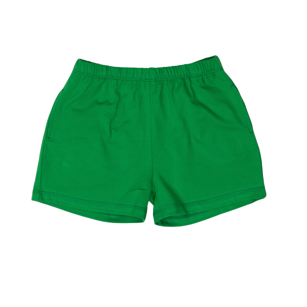 Boys Green Knit Shorts
