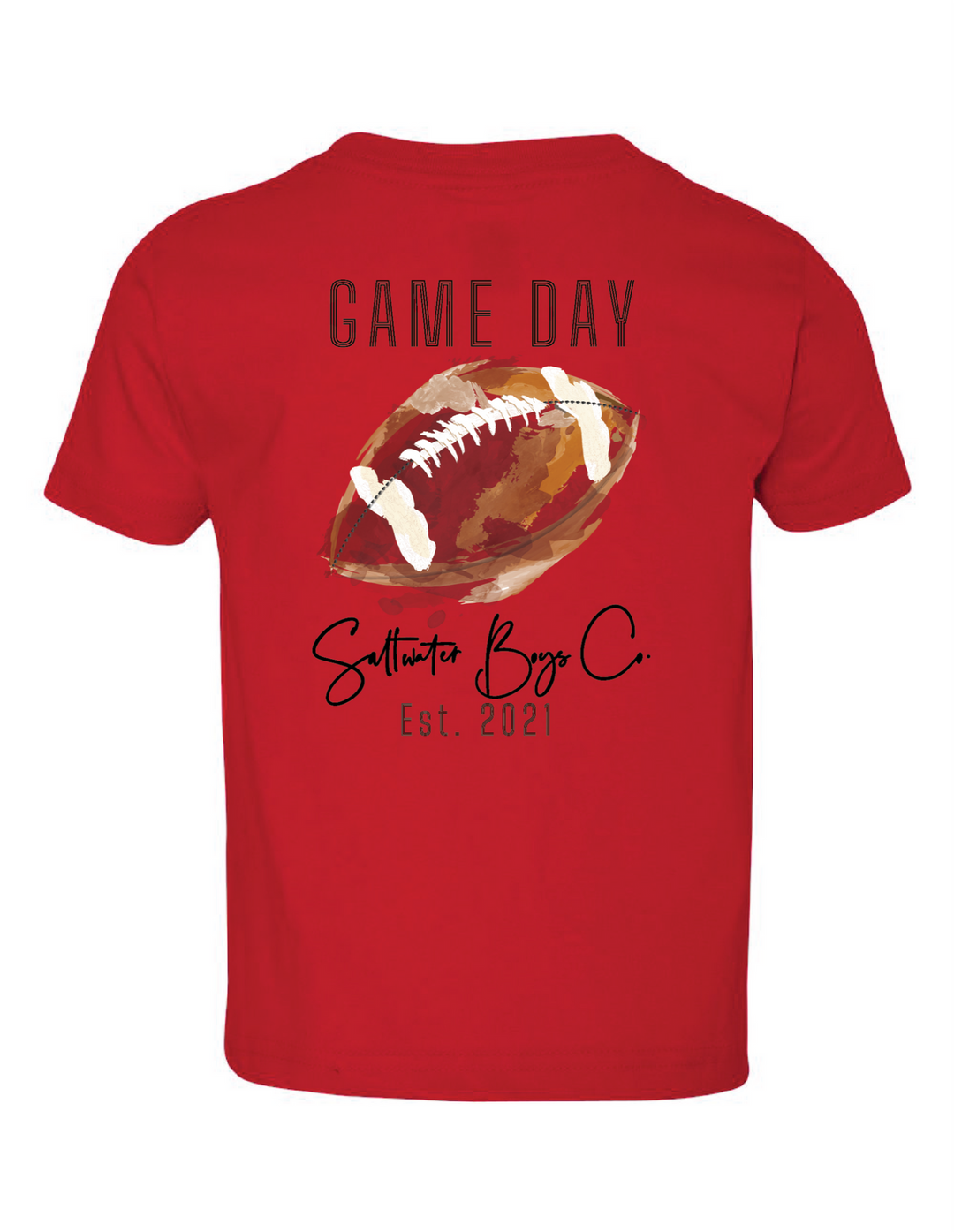 Watercolor Football Short Sleeve Tee
