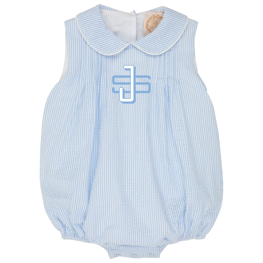 Katherine Stalvey, Sleeveless Boone Bubble Seersucker - 0/6M