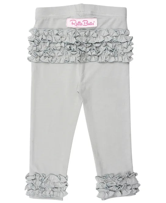 Gray Ruffle Leggings