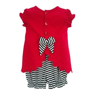 Red & Black Bloomers Set - Bulldog