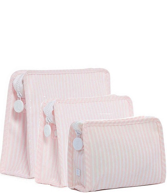 Roadie Zip Pouch- Pimlico Stripe Pink
