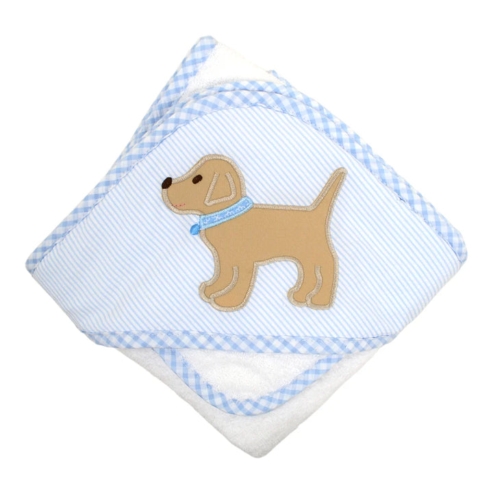 Lab Puppy Hooded Towel Set, Pink or Blue