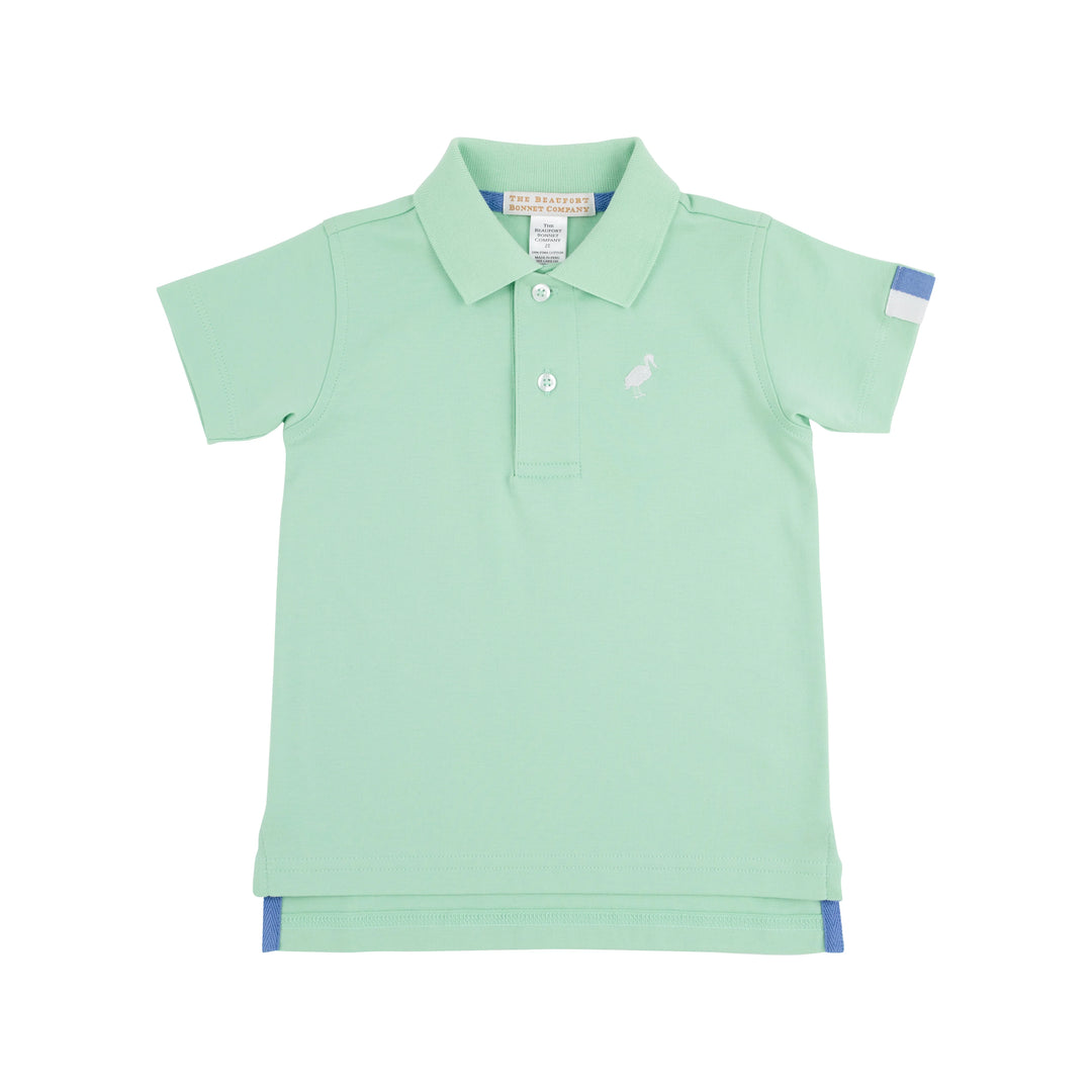 Prim & Proper Polo SS- Grace Bay Green