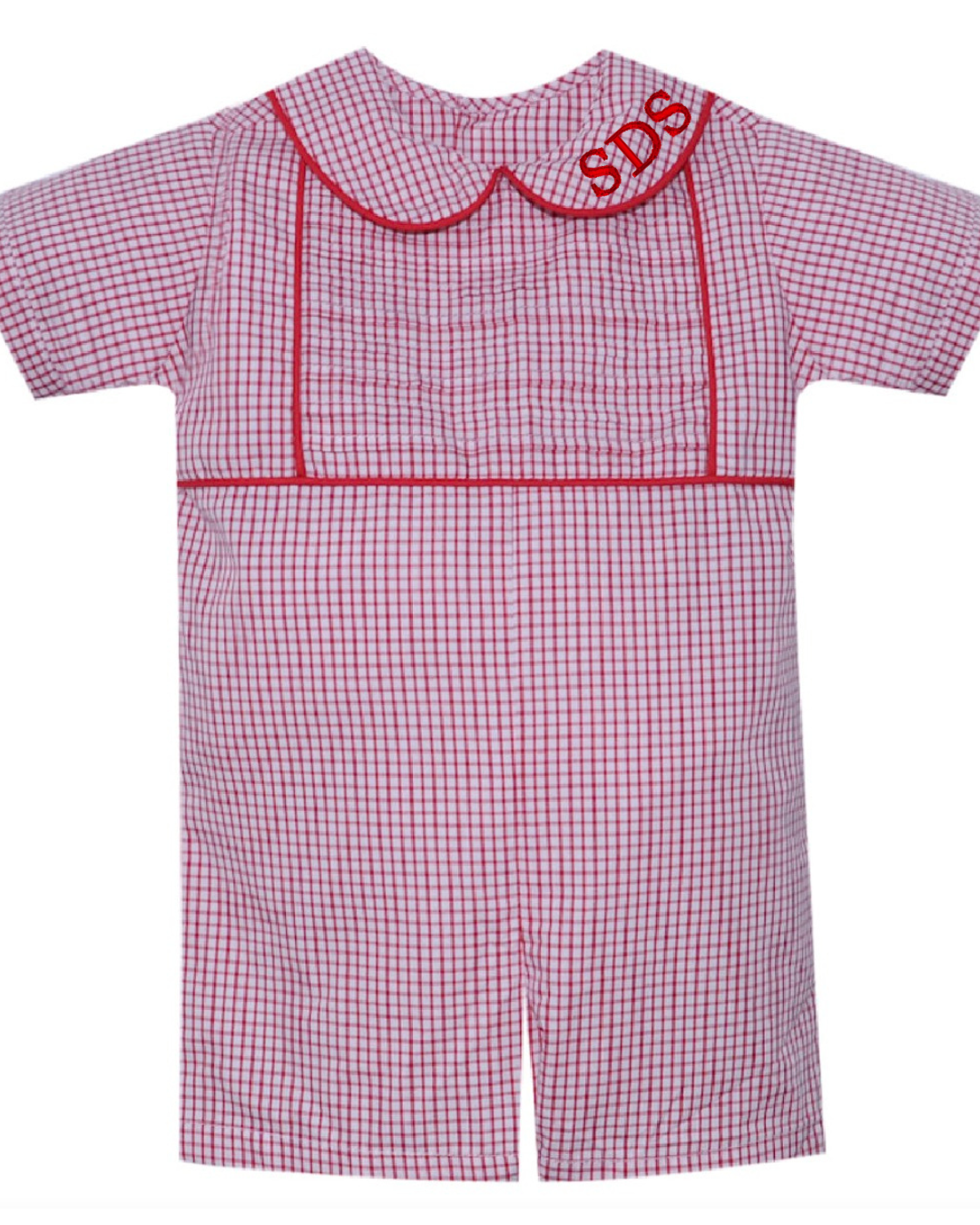 Kendall Smith- Marley Marshall Boy Romper-Red