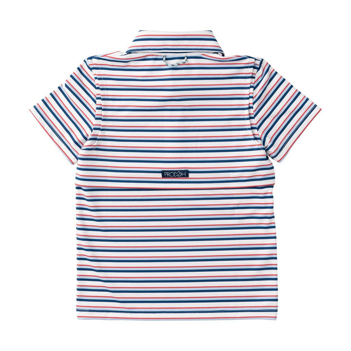 Boys' Short Sleeve Pro Performance Polo Independence Day Stripe