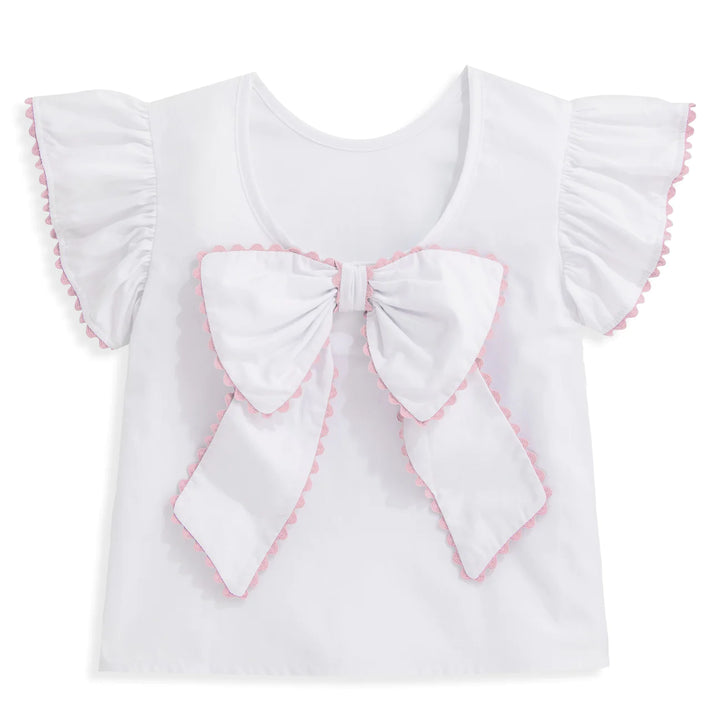 Stockton Blouse- White/Pink