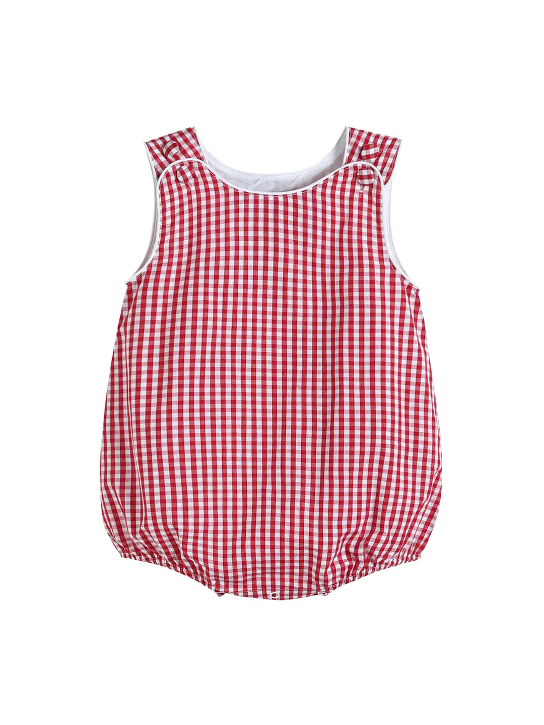 Classic Red Gingham Baby Bubble Romper
