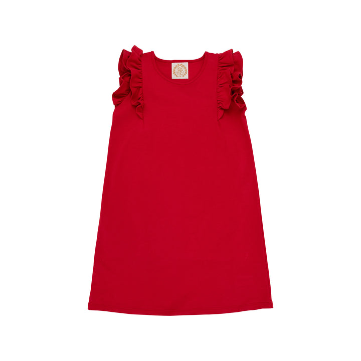 Ruehling Ruffle Dress- Richmond Red