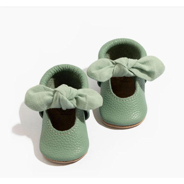 Sagebrush Knotted Bow Baby Shoe- Soft Sole