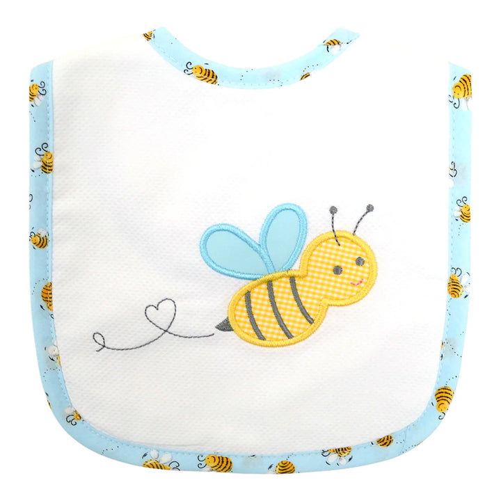 Bumble Bee Basic Bib, Pink or Blue