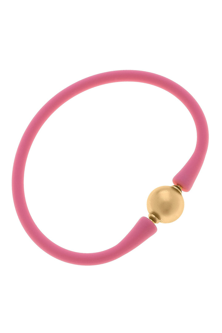 Bali 24K Gold Plated Ball Bead Silicone Children's Bracelet